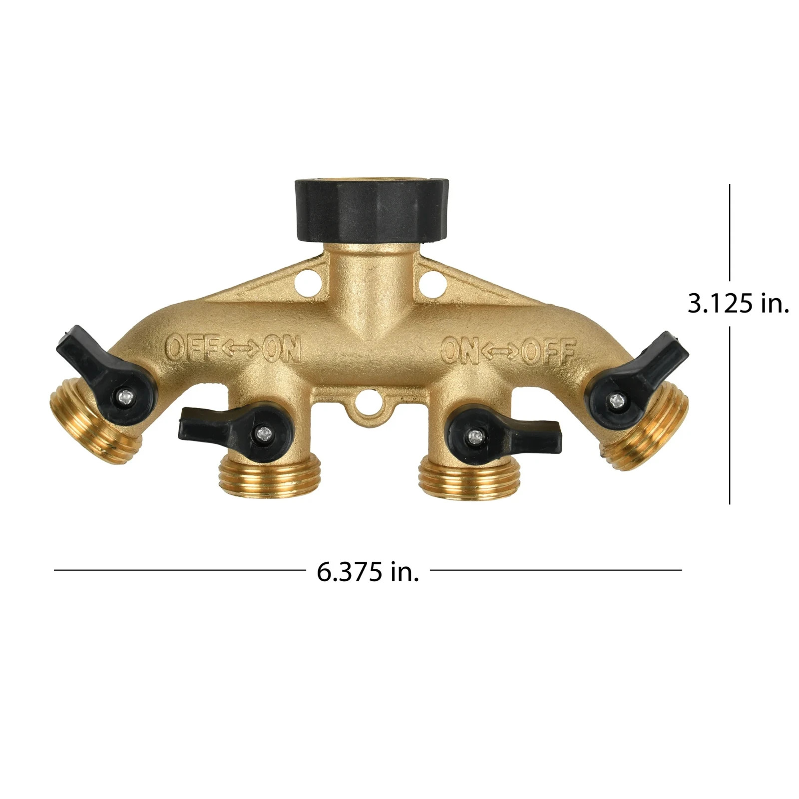 *New* Expert Gardener Brass 4-Way Hose Faucet Manifold