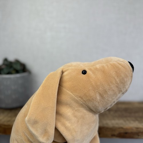 Jellycat Large Mellow Mallow Dog - Beige/Sand Squishy Dog Soft Beanie Toy 12" - Picture 5 of 18
