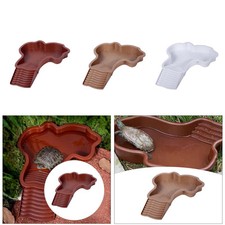 Reptile Bathing Pool Reptile Water Bowl with Ramp Decoration Lizards Habitat