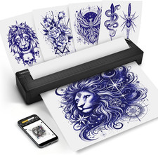 Tattoo Stencil Printer Wireless Thermal Tattoo Machine Kit Rechargeable Lightw