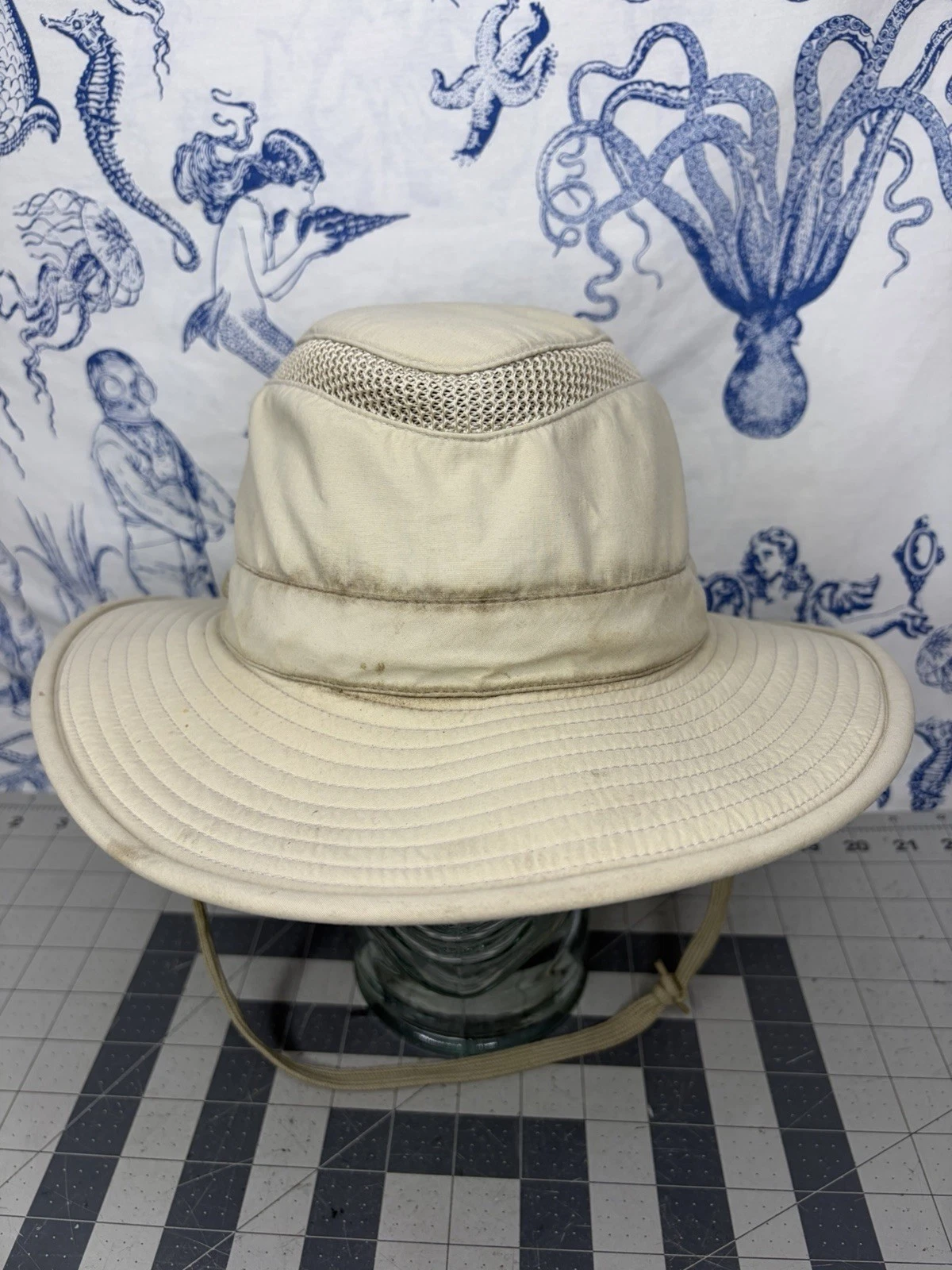Tilley Endurables The Airflo Sun Hat LTM6 Khaki Beige Canada Size 7 1/4 READ (F2