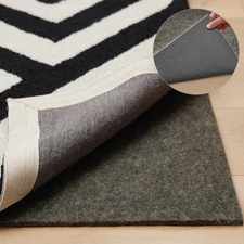  Felt and Natural Rubber Stay in Place Slip Resistant Rug Pad,1/8in Thick,2x3 FT