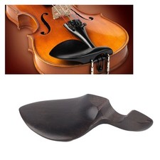 Ebony Wood Violin Chin Rest with Standard Bracket for 4/4 Size Music Instrument