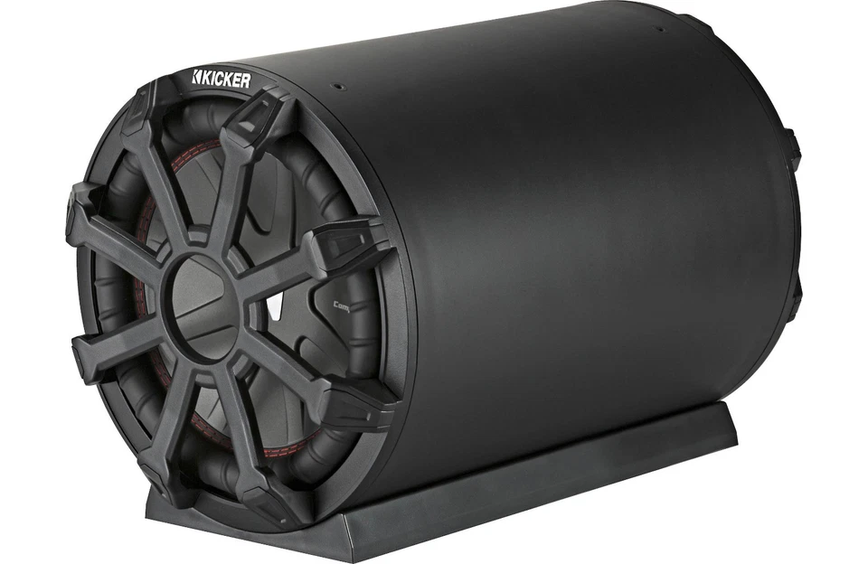 Kicker 46CWTB102 10" CompR 2-Ohm Loaded Tube Subwoofer Enclosure, 400W RMS - Image 2 of 4
