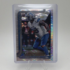 Topps Chrome 2025 Tate Ratledge Rookie RC Pulsar Refractor Detroit Lions NFL