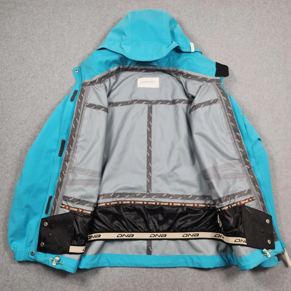 Descente Snowboard Jacket Womens Large Blue Hood Full Zip Ski Vented Coat DNA - Image 2 of 4