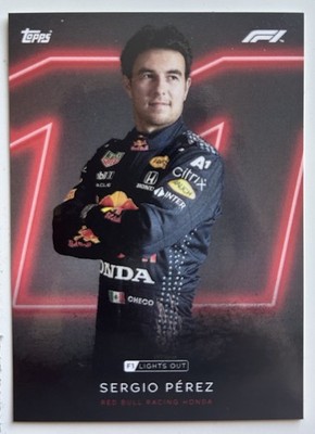 Topps Formula 1 2021 F1 Formel 1 Lights Out Sergio Perez Red Bull Racing Honda