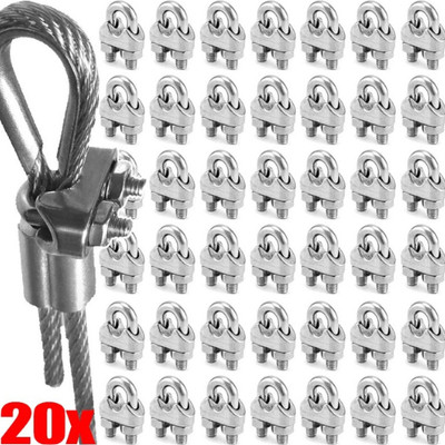 304 Edelstahl U Drahtseilklemme Kabelklemme M2-M14 Stahlseil Seilklemme