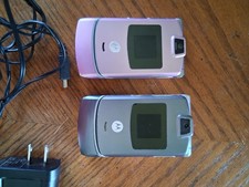 2 Motorola RAZR V3m - Pink and Silver  Verizon  Very Rare Flip Phone Repair