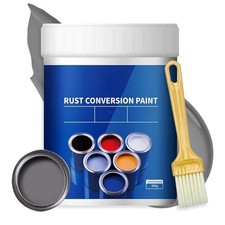 Weatherproof Rust Converter Paint for Metal, Rust Remover for Metal, Grey,