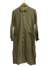 nest Robe Linen Grunge Wash Atelier oat Shirt Dress - Linen BEG Plain