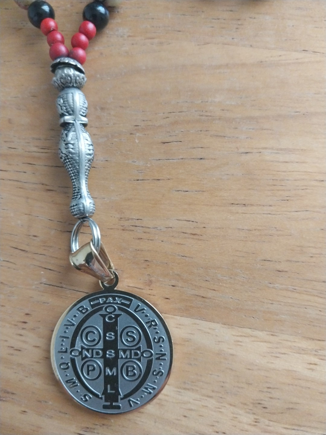 Men's 24" Gold Plated Stainless Steel Cuban Chain With San Benito Medal Pendant