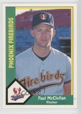1990 CMC AAA Phoenix Firebirds Green Back Paul McClellan #1 0q3