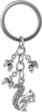 Squirrel Keychain, Animal Keychains Bag Charms for Women Men Cute Key Chains