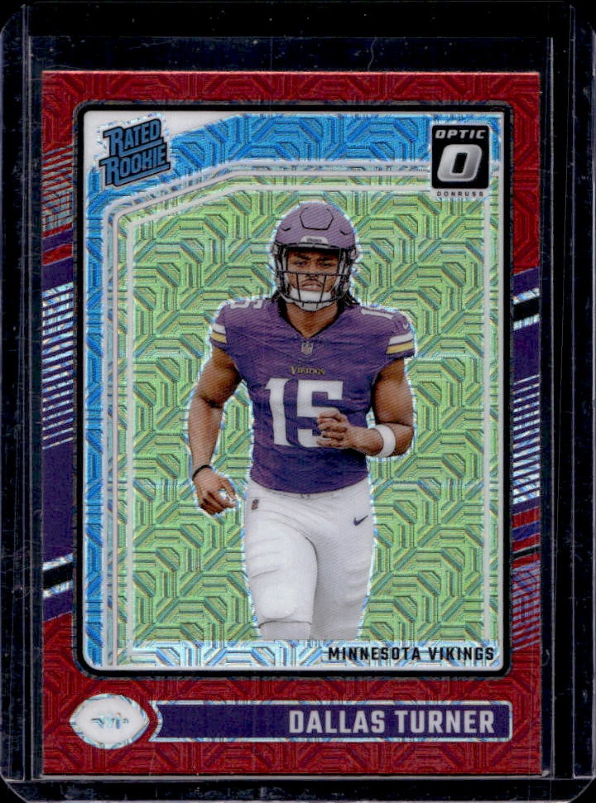 2024 Donruss Optic Dallas Turner Red Mojo Rated Rookie #224 Vikings