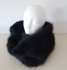 Super dicker Mohair Schal Loop Schwarz doppel...