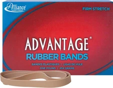 Alliance Rubber Advantage Rubber Bands Size 107, 7" x 5/8" Natural Box Of 40