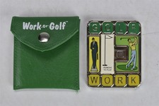 Vintage WORK or GOLF PUZZLE GAME in ORIGINAL GREEN CARRY CASE 08303