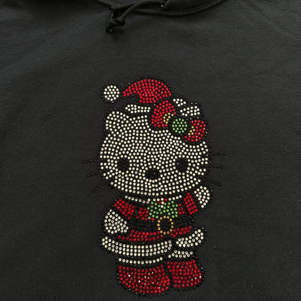 Rhinestone Hello Kitty Hello Christmas Hoodie, Medium - Image 3 of 4