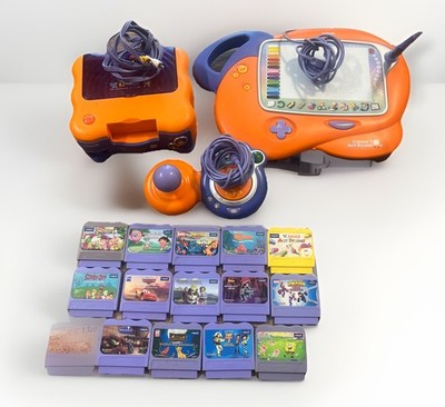 VTech V.Smile Learning System Bundle 14 Games Art Studio Console AS-IS Parts