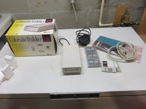 Colorado Trakker 250 MB External Backup Tape Drive  in original box with tapes