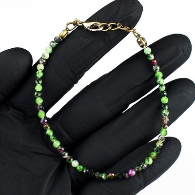 Tolles massives Rubin Zoisit facettiertes 16, Karat Perlen schönes Armband RK 34 E722