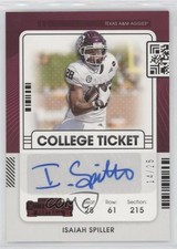 2022 Panini Chronicles Draft Picks Red 14/25 Isaiah Spiller #CCT-ISP Auto 4z8