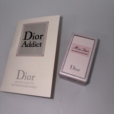 New Miss Dior BLOOMING BOUQUET EDT Splash in Box 0.17oz & Dior Addict Sample