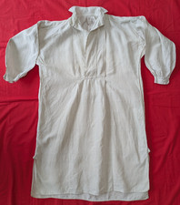 Leibwäsche Damen antik alt Nachthemd Leinen beige/weiß