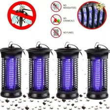 1~4PCS Electric Mosquito Insect Zapper Fly Bug Killer Trap LED Lamp Pest Control
