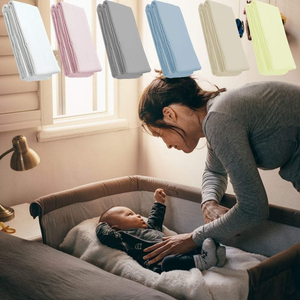 Jersey Fitted Sheet Compatible with Chicco Next Me To 55x90cm