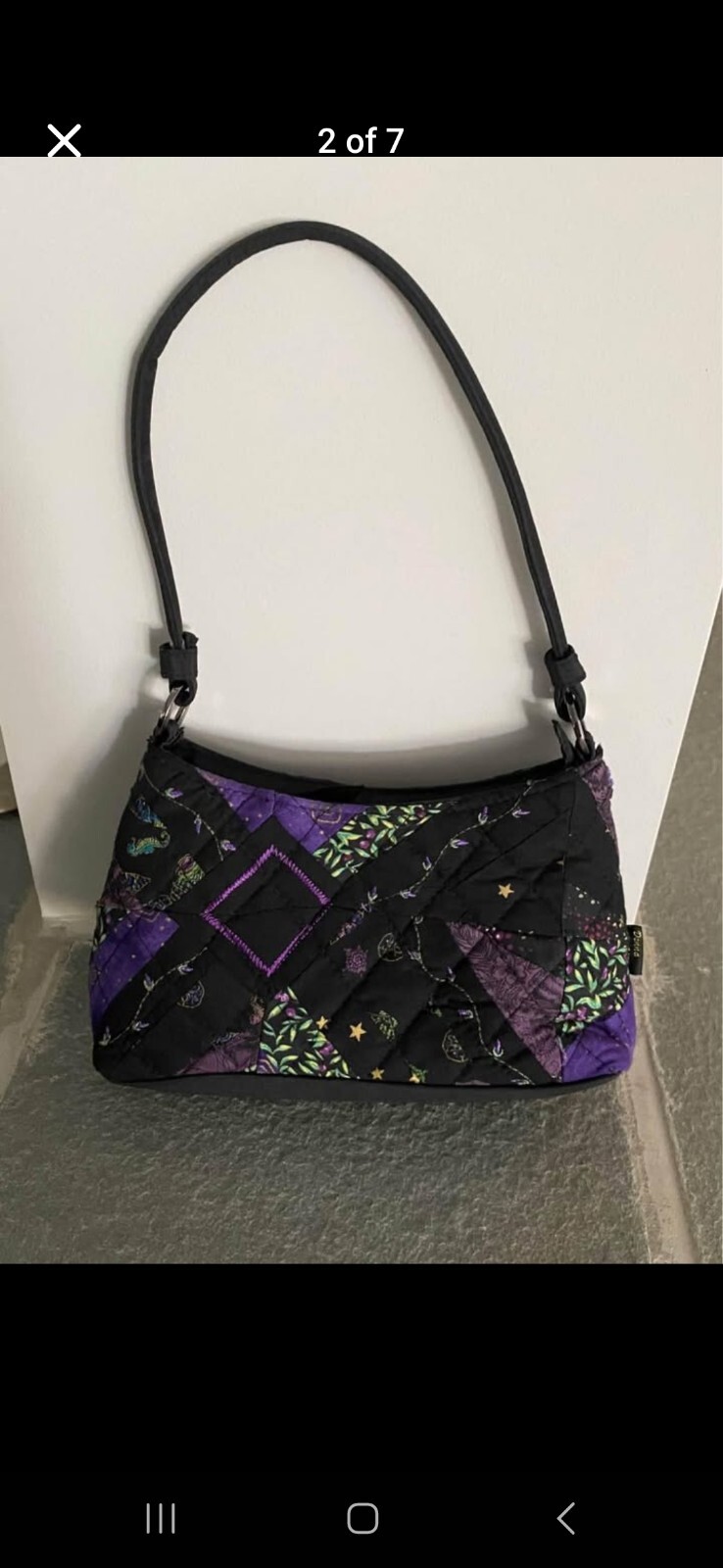 Donna Sharp Mini Multi-Colored Black/Purple/Green… - image 1