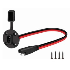 SAE Female to Male Extension Cable Panel Mount 12AWG Quick Release 10-inch N472