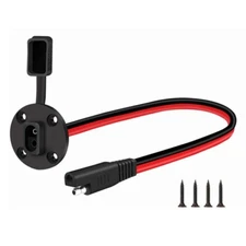 SAE Female to Male Extension Cable Panel Mount 12AWG Quick Release 10-inch N472