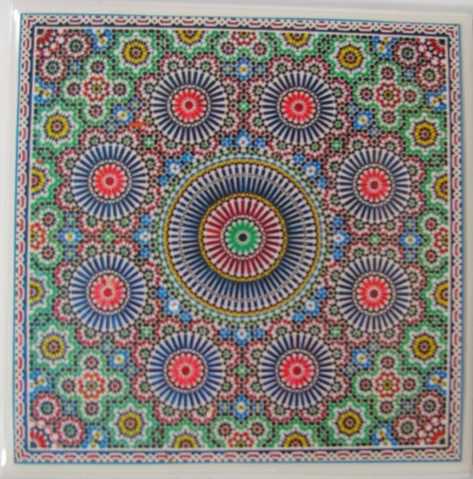 Posavasos de azulejos de cerámica - Azulejo mexicano - Juego de 4 (Compre 2 juegos cualquiera - Obtenga 1 juego gratis) A Foto 2 de 4