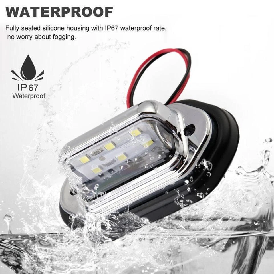 4x Lámpara de luz LED universal para matrícula blanca para camioneta SUV remolque RV furgoneta Foto 4 de 4