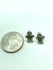 Sterling Silver Sea Turtle Stud Pierced Earrings Textured , Post And Bullet Back — photo 7