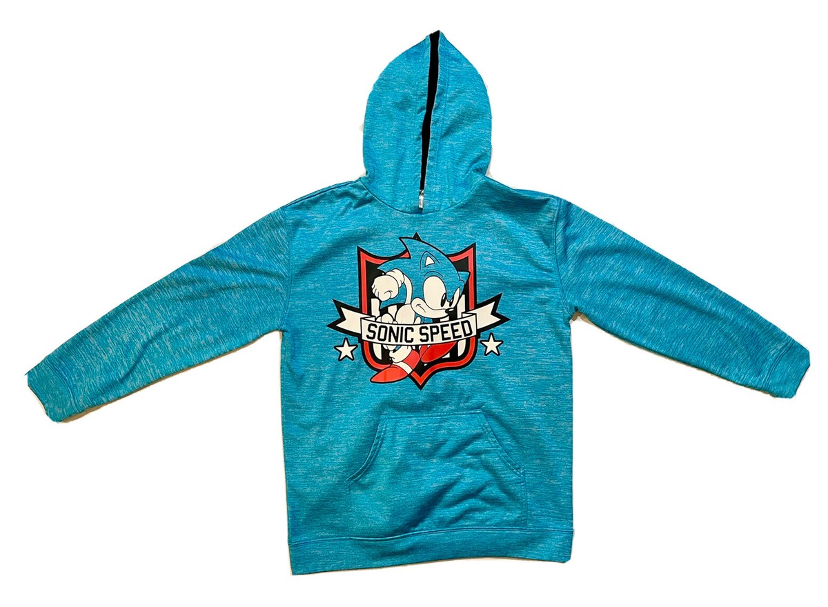 Sega Sonic The Hedgehog Speed Hoodie Logo Young Adult Size Teen XL