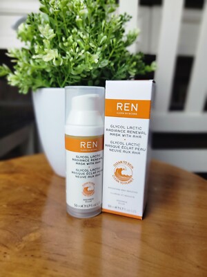 REN - Glycol Lactic Radiance Renewal Mask With AHA - 1.7 oz/50 ml