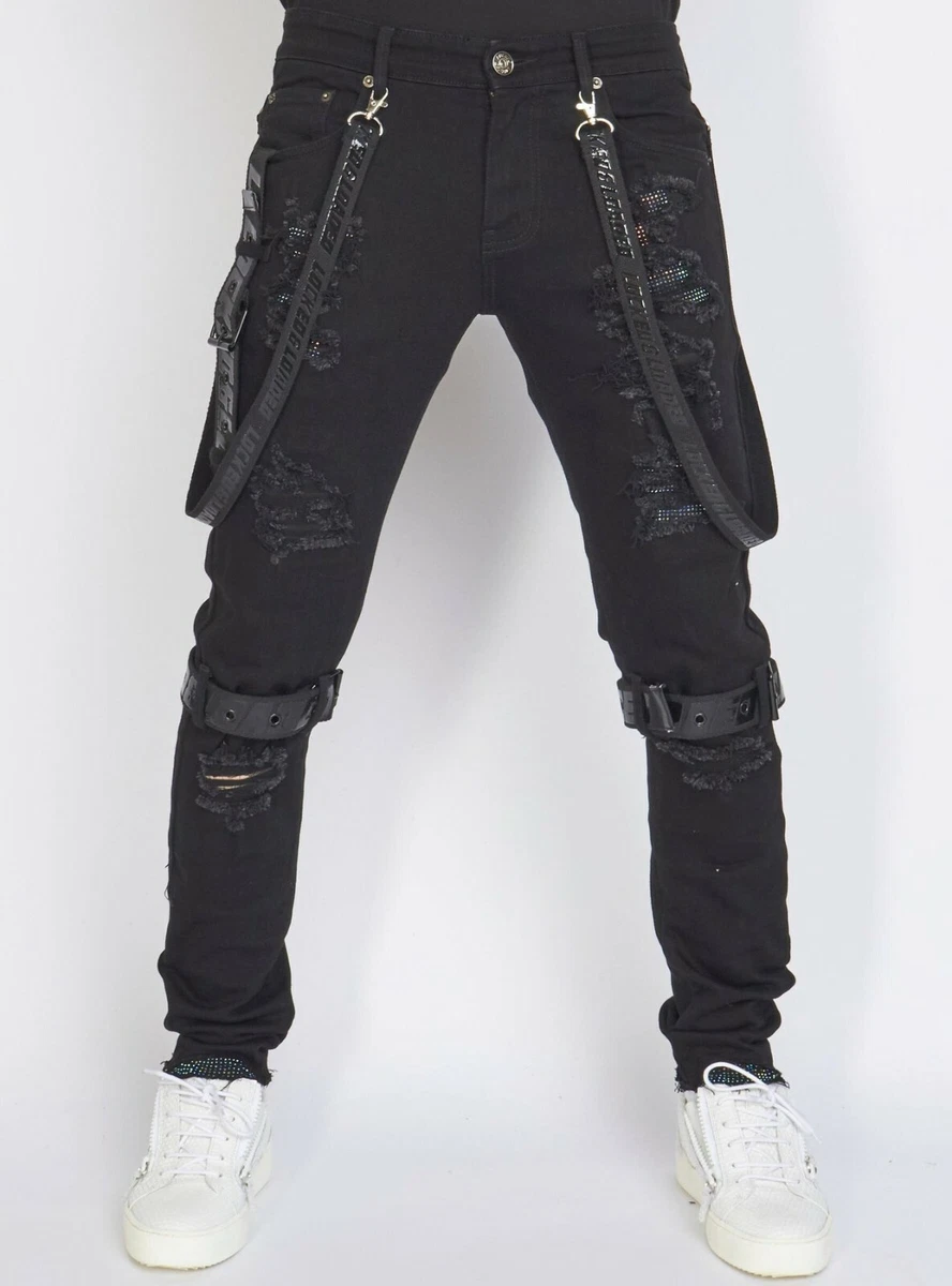 Strap on cheap jeans