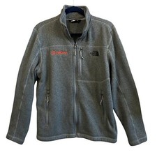 The North Face Heather Gray Full Zip Fleece Lined Sweater Jacket Men's Medium