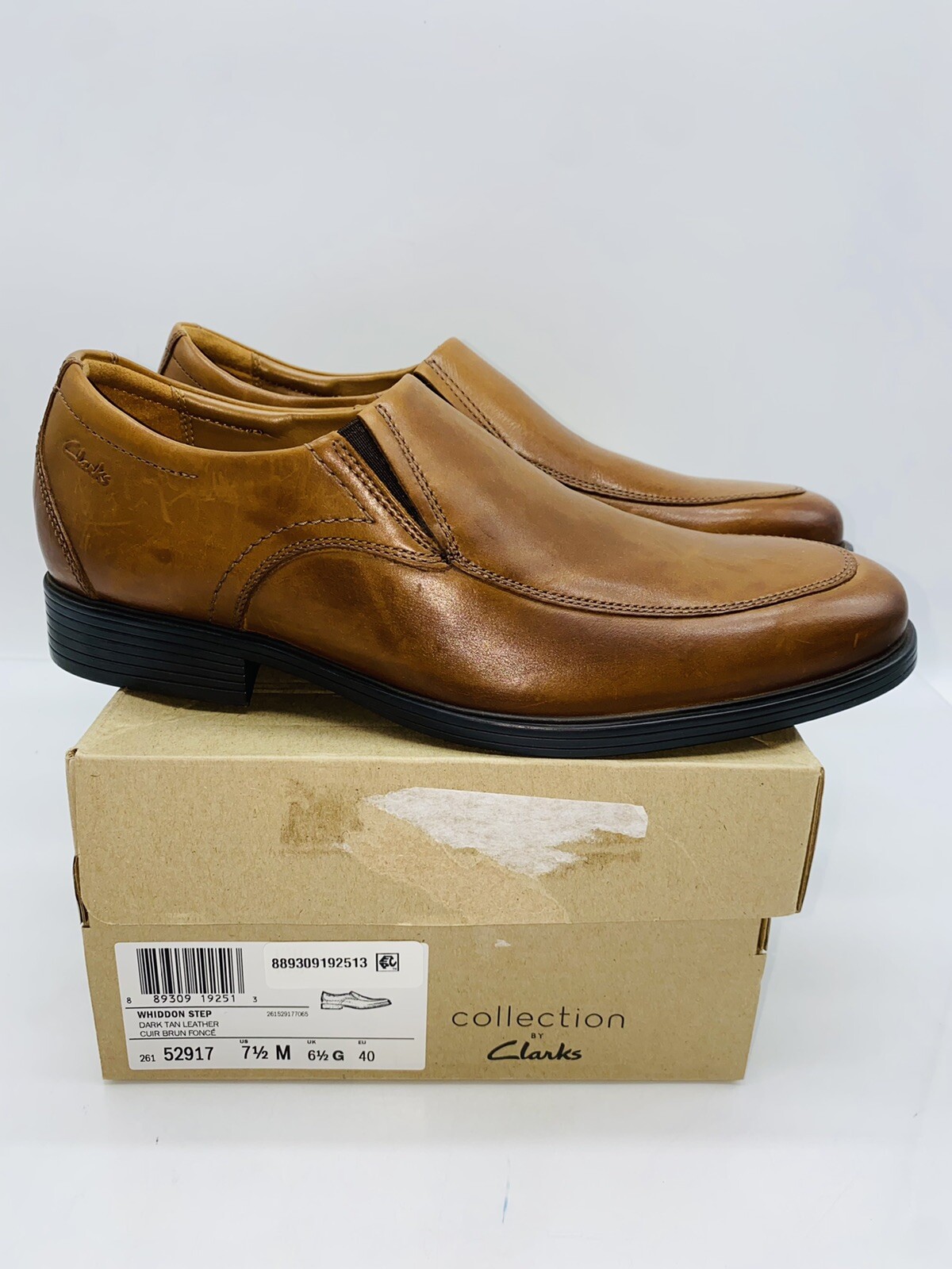 Whiddon Step Loafers Dark Tan Leather 