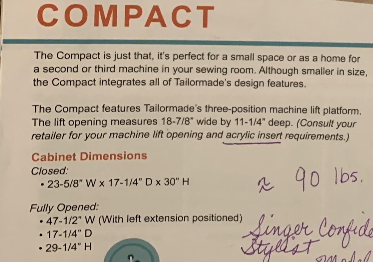 Taylormade Compact Sewing Table eBay