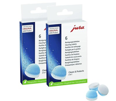 Jura Cleaning Tablets For JURA Coffee & Expresso Centers 12 Count 2 pack x 6