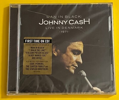 JOHNNY CASH - MAN IN BLACK: LIVE IN DENMARK 1971 CD New/Sealed/Cracked Case