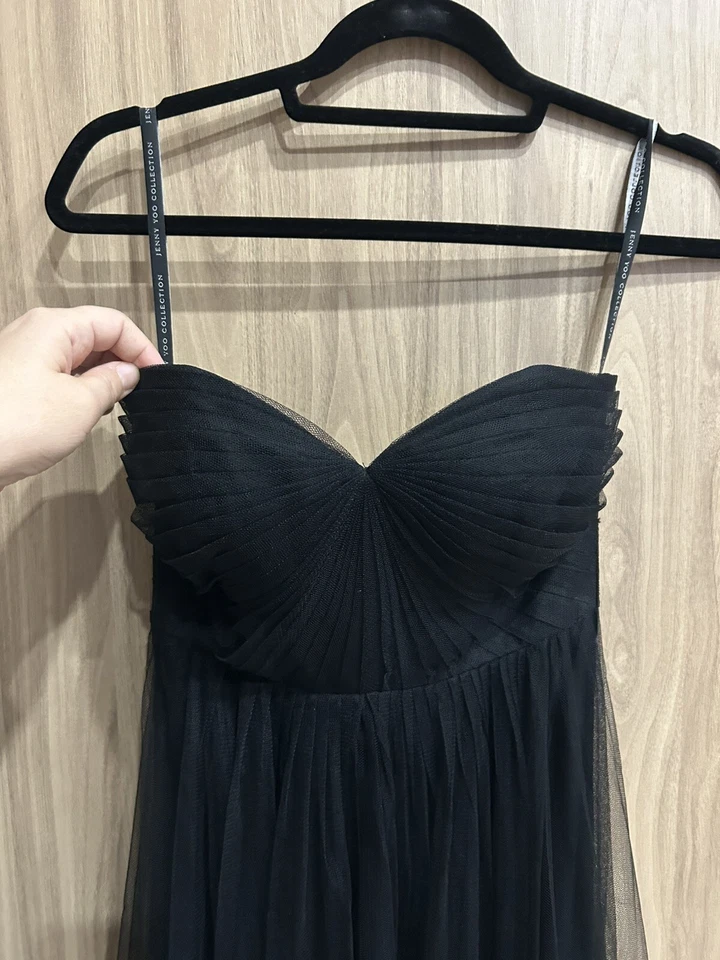 Jenny Yoo Women’s Annabelle Convertible Black Bridesmaid Dress in Size 0 - Image 3 of 4