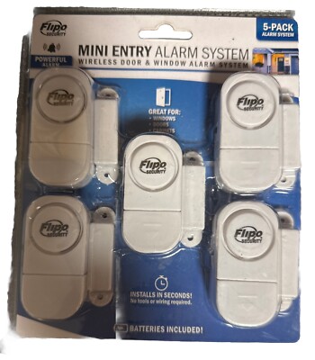 FLIPO SECURITY MINI EINGANG ALARMANLAGE 5er Pack Neu