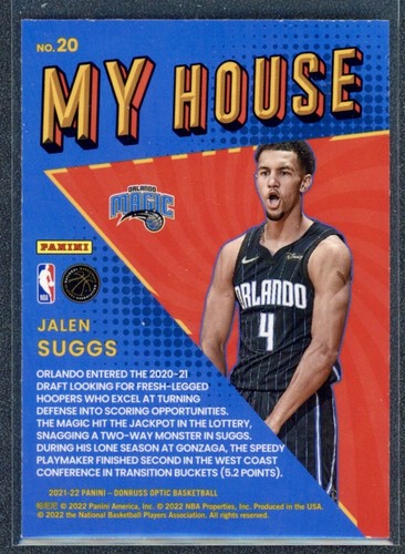 JALEN SUGGS 2021-22 Panini Donruss Optic My House Rookie Insert - Picture 2 of 2