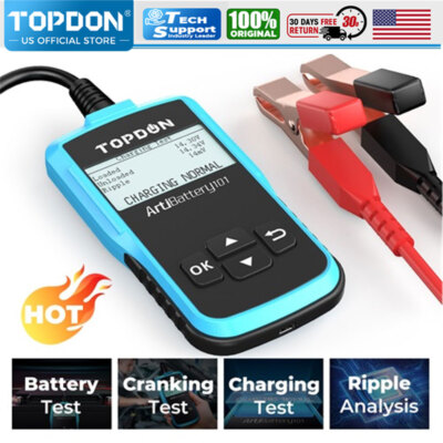 TOPDON AB101 Load Analyzer Car Cranking Charging Tester 12 Volt Battery Tester