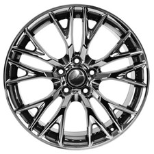 1819 C7 Z06 Style Black Chrome Wheels Rims For C7 Corvette Base 18x8.5 19x10